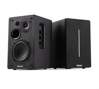 Audizio KS01B - Altavoces de estantería HiFi 120W con Amplificador Incorporado, Bluetooth 5.0, entradas ópticas y RCA, Mando a Distancia, Tocadiscos Vinilo, Color Negro
