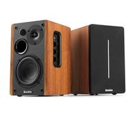 Audizio KS01B - Altavoces de estantería HiFi 120W con Amplificador Incorporado, Bluetooth, entradas ópticas y RCA, DSP, Mando a Distancia, Tocadiscos y Equipos de música, Color Madera