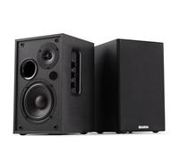 Audizio KS02 - Altavoces de estantería HiFi con Amplificador Incorporado, Bluetooth, entradas RCA, 80W Potencia, compatibles con Tocadiscos, televisores y Equipo de música para casa, Color Negro