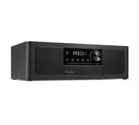 Audizio Lunata - Radio Dab+/FM Bluetooth y CD 100W Acabado Negro USB | CD integrado y USB, Bluetooth y radio DAB+/FM, sonido estéreo de 100W, perfecto para escuchar música en cualquier momento