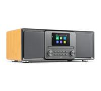 Audizio Palmi - Radio portátil Dab+ CD Bluetooth USB 60W en Color bambú | Radio portátil DAB+ FM con reproductor CD, Bluetooth 5.0 y USB, sistema estéreo 60W, incluye mando a distancia, color bambú