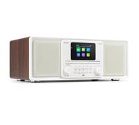 Audizio Palmi - Radio portátil Dab+ CD Bluetooth USB 60W en Color Blanco | Radio portátil DAB+ FM con reproductor CD, Bluetooth 5.0 y USB, sistema estéreo 60W, incluye mando a distancia, color blanco