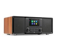 Audizio Palmi - Radio portátil Dab+ CD Bluetooth USB 60W en Color Madera | Radio portátil DAB+ FM con reproductor CD, Bluetooth 5.0 y USB, sistema estéreo 60W, incluye mando a distancia, color madera