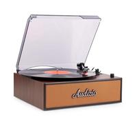 Audizio Reno - Tocadiscos con Bluetooth Acabado Cobre 3 velocidades estéreo | Bluetooth y salida RCA incorporados, 3 velocidades, altavoces integrados, para digitalizar toda tu colección de discos