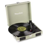 Audizio RP111G - Tocadiscos portátil Acabado Verde 33/45/78 RPM Salida RCA | Salida RCA incorporado, correa de transmisión, estilo retro, óptimo, óptimo, para digitalizar tu colección de discos