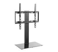 Audizio TTTS40 - Soporte Universal para Monitor de TV, de Acero con Base de Vidrio Templado, Altura Ajustable de 32 a 55 Pulgadas, 30 kg, gestión de Cables, VESA 100 150 200 300 400