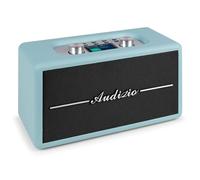 Audizio Tune60 Radio Retro Azul Dab+/FM con Bluetooth 5.0, USB/MicroSD, Pantalla LCD 2,4″, Altavoz bidireccional, Temporizador y Alarma - Estilo Vintage portátil para hogar y Exteriores