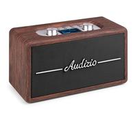 Audizio Tune60 - Radio Retro portátil con Dab+ FM Bluetooth 5.0 Altavoces 40W Pantalla LCD USB MicroSD AUX Alarma Temporizador diseño Vintage Ideal para hogar y Viaje - Color Madera Oscura