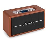 Audizio Tune60 - Radio Retro portátil con Dab+ FM Bluetooth 5.0 Altavoces 40W Pantalla LCD USB MicroSD AUX Alarma Temporizador diseño Vintage Ideal para hogar Cocina salón y Viaje - Color Marrón