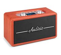 Audizio Tune60 - Radio Retro portátil con Dab+ FM Bluetooth 5.0 Altavoces 40W Pantalla LCD USB MicroSD AUX Alarma Temporizador diseño Vintage Ideal para hogar y Viaje - Acabado en Madera Cereza