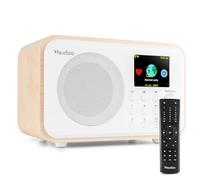 Audizio Vicenza - Radio Dab+/FM Bluetooth y WiFi Acabado Blanco batería | Radio de calidad, Bluetooth, WiFi y radio DAB+/FM, pantalla a color, óptimo, perfecto para escuchar música en cualquier lugar