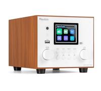 Audizio Vieste - Radio Dab+/FM Bluetooth Acabado Blanco Alarma subwoofer | Radio de calidad, Bluetooth y radio DAB+/FM, pantalla a color, función de alarma, óptimo, perfecto para el hogar y la oficina