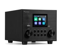 Audizio Vieste - Radio Dab+/FM Bluetooth Acabado Negro AUX subwoofer | AUX, Bluetooth y radio DAB+/FM, pantalla a color, función de alarma, fácil de sintonizar, para cocina, salón y viajes