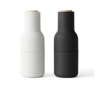 Audo Copenhagen 2 molinillos de especias Bottle Ash-carbon (tapa de haya)