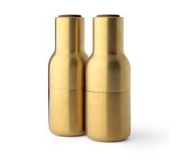 Audo Copenhagen 2 Molinillos de especias Bottle Grinder metal Brushed brass (tapa de nogal)