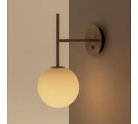 Audo Copenhagen Aplique de pared Audo TR Bulb Suspended color latón, cristal, atenuable.