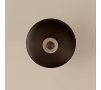 Audo Copenhagen Apliqué de pared LED Audo Reverse, arena/bronce, piedra, Ø 24 cm