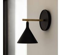 Audo Copenhagen Audo Aplique de pared LED Fundido, negro, IP44, atenuador, enchufe
