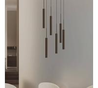 Audo Copenhagen Audo lámpara colgante Tubulaire, bronce, aluminio, 6 luces, anillo
