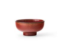 Audo Copenhagen Bol con pie New Norm Ø12 cm esmaltado rojo