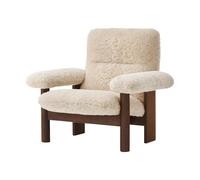 Audo Copenhagen Butaca Brasilia Dark oak-Nature sheepskin curly