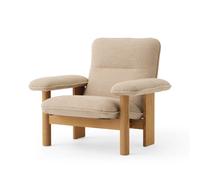Audo Copenhagen Butaca Brasilia Oiled oak-Bouclé 02 beige