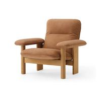Audo Copenhagen Butaca Brasilia Oiled oak-Dunes camel leather 21004
