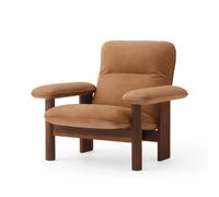 Audo Copenhagen Butaca Brasilia Walnut-Dunes camel leather 21004