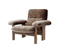 Audo Copenhagen Butaca Brasilia Walnut-Sahara sheepskin curly