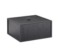 Audo Copenhagen Caja con tapa Frame 20 fresno teñido de negro