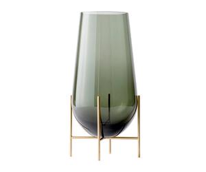 Audo Copenhagen Florero Échasse vidrio humo