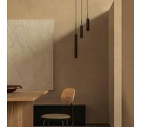 Audo Copenhagen Lámpara colgante Audo Tubulaire, color bronce, aluminio, 3 luces.