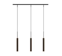 Audo Copenhagen Lámpara colgante Audo Tubulaire Rail, 3 luces, color bronce, aluminio