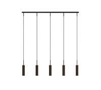 Audo Copenhagen Audo lámpara colgante Tubulaire Rail, 5 luces, color bronce, aluminio