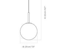 Audo Copenhagen Lámpara colgante LED Audo TR Bulb, 1 luz, latón/blanco, cristal opalino EC:EPREL:752533