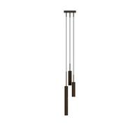 Audo Copenhagen Lámpara colgante Tubulaire 3 Anodized bronzed