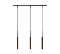 Audo Copenhagen Lámpara colgante Tubulaire rail 3 Anodized bronzed