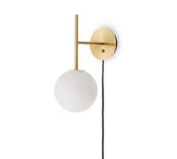 Audo Copenhagen - TR Bulb Suspended Aplique de Pared Brushed Latón