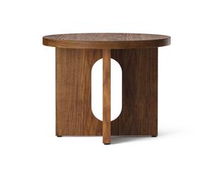 Audo Copenhagen Mesa Auxiliar Androgyne de nogal Ø50 cm Nogal-Tablero de mesa