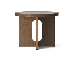 Audo Copenhagen Mesa Auxiliar Androgyne de roble oscurecido Ø50 cm Tablero de roble teñido de oscuro