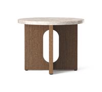 Audo Copenhagen Mesa Auxiliar Androgyne de roble oscurecido Ø50 cm Tablero Kunis Breccia