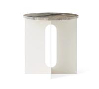 Audo Copenhagen Mesa auxiliar Androgyne Grey Galaxy mármol-ivory acero. Ø42 cm
