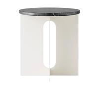Audo Copenhagen Mesa auxiliar Androgyne Nero Marquina marmor-ivory acero. Ø42 cm