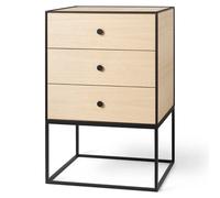 Audo Copenhagen Mesa auxiliar con tres cajones Frame 49 Roble