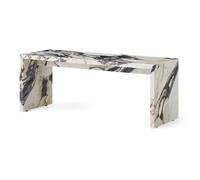 Audo Copenhagen Mesa auxiliar Plinth Bridge Calacatta Viola