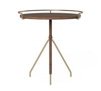Audo Copenhagen Mesa auxiliar Umanoff nogal-latón pulido 45 cm