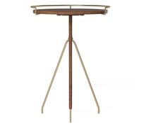 Audo Copenhagen Mesa auxiliar Umanoff nogal-latón pulido 60 cm