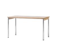Audo Copenhagen Mesa de conferencia Co Table 140x70cm Chrome. laminate creme