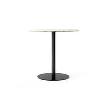 Audo Copenhagen Mesa Harbour Column Marble offwhite. ø80 cm. base negra