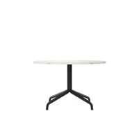 Audo Copenhagen Mesa lounge Harbour Column Marble offwhite. base de acero en color negro